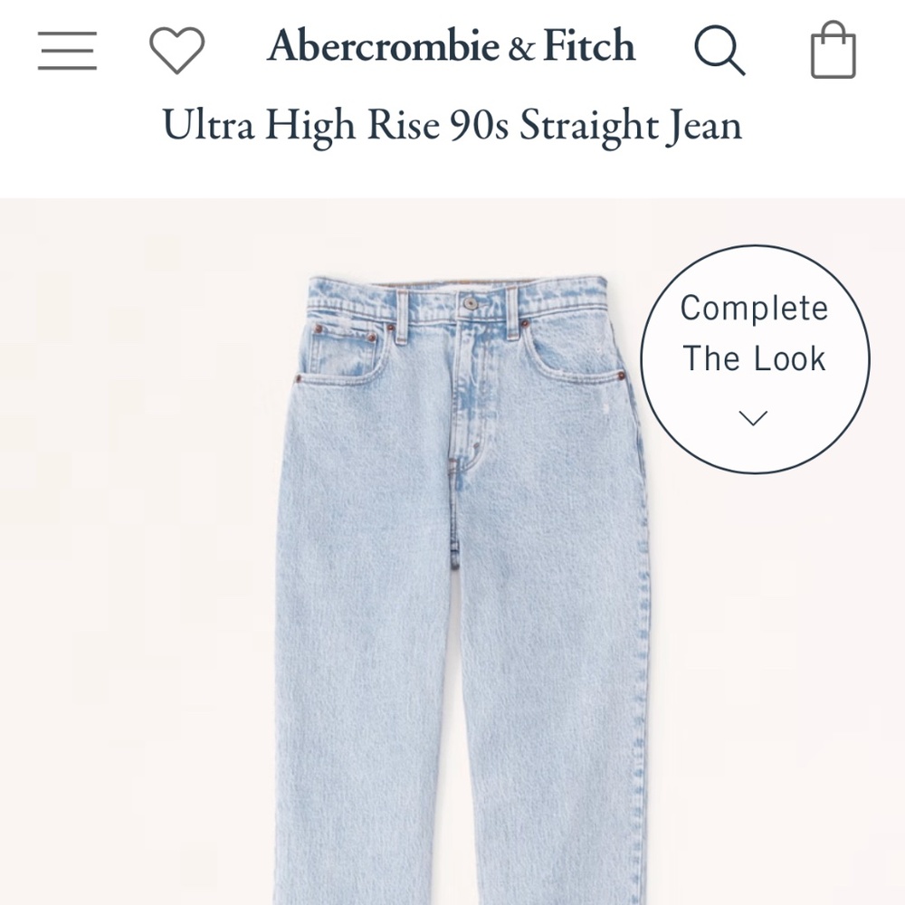 Abercrombie 90s straight high rise jean